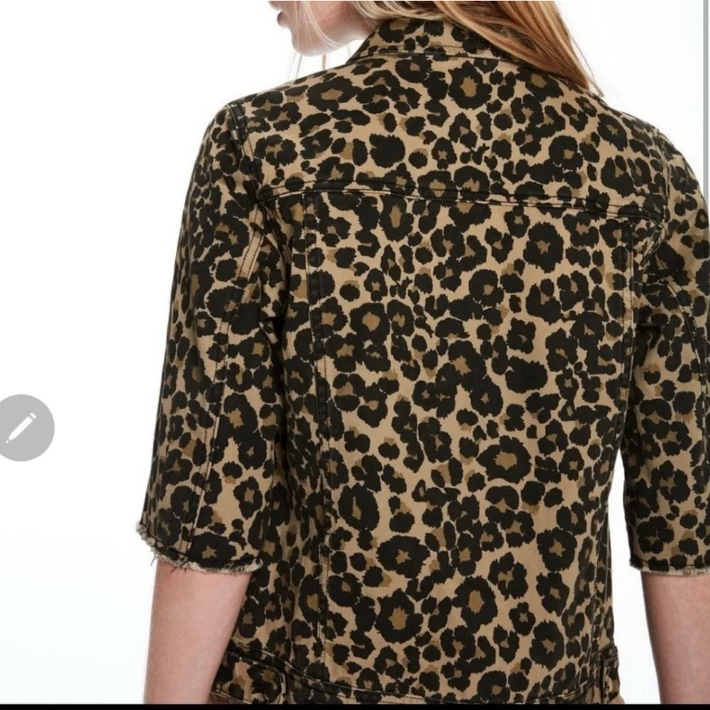 Scotch & Soda Maison Scotch Leopard Denim Jacket Size XS